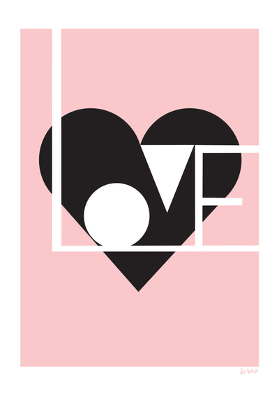 Love print (rose blush) - framing available
