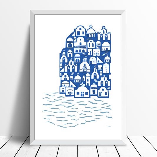 Santorini Giclée Print - framing available