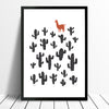 Alpaca Screen Print in Terracotta and Black