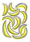 Bananas Screen Print in Yellow and Black