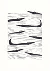 Crocodiles Screen Print in Black