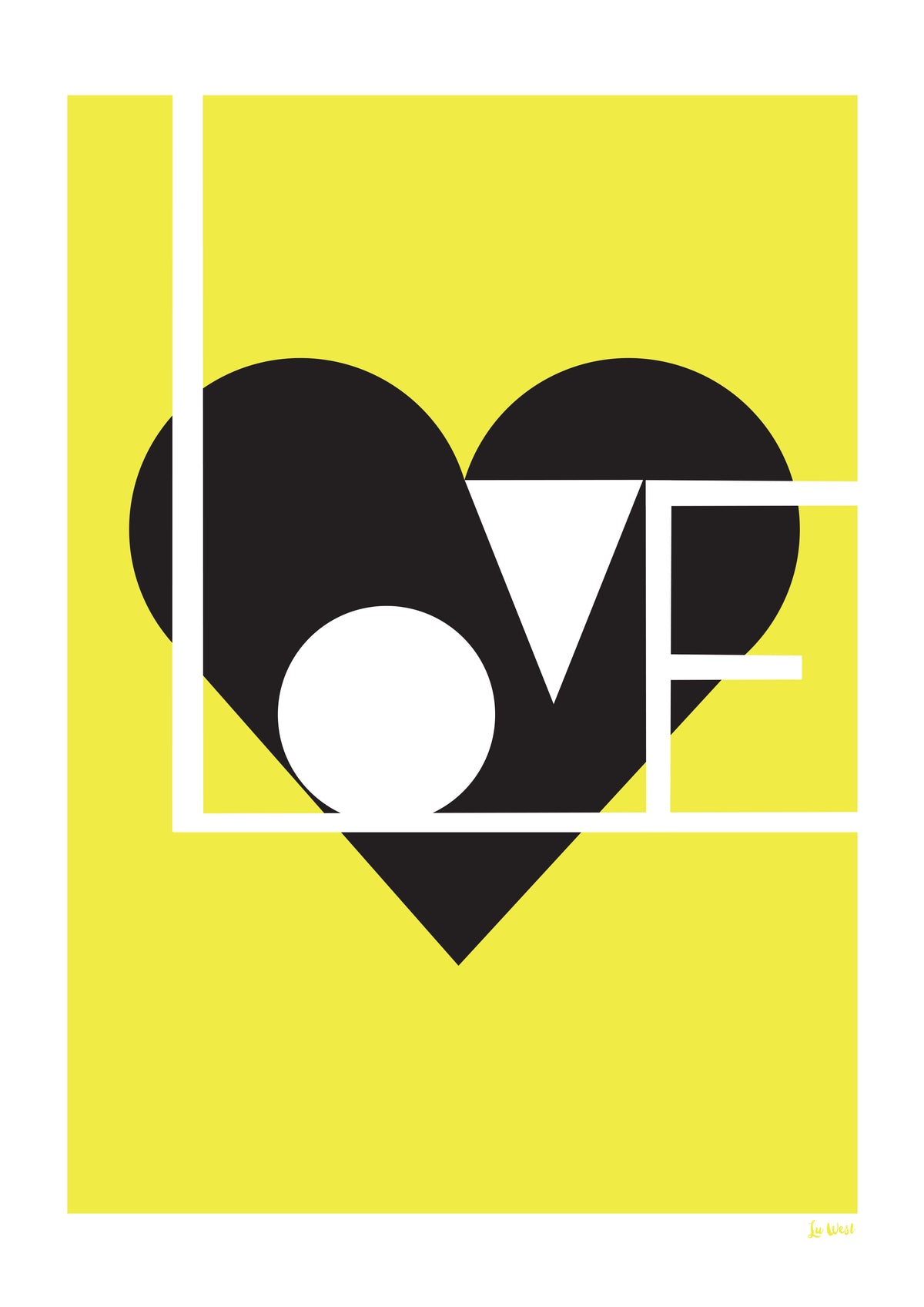 Love print (lemon) - framing available
