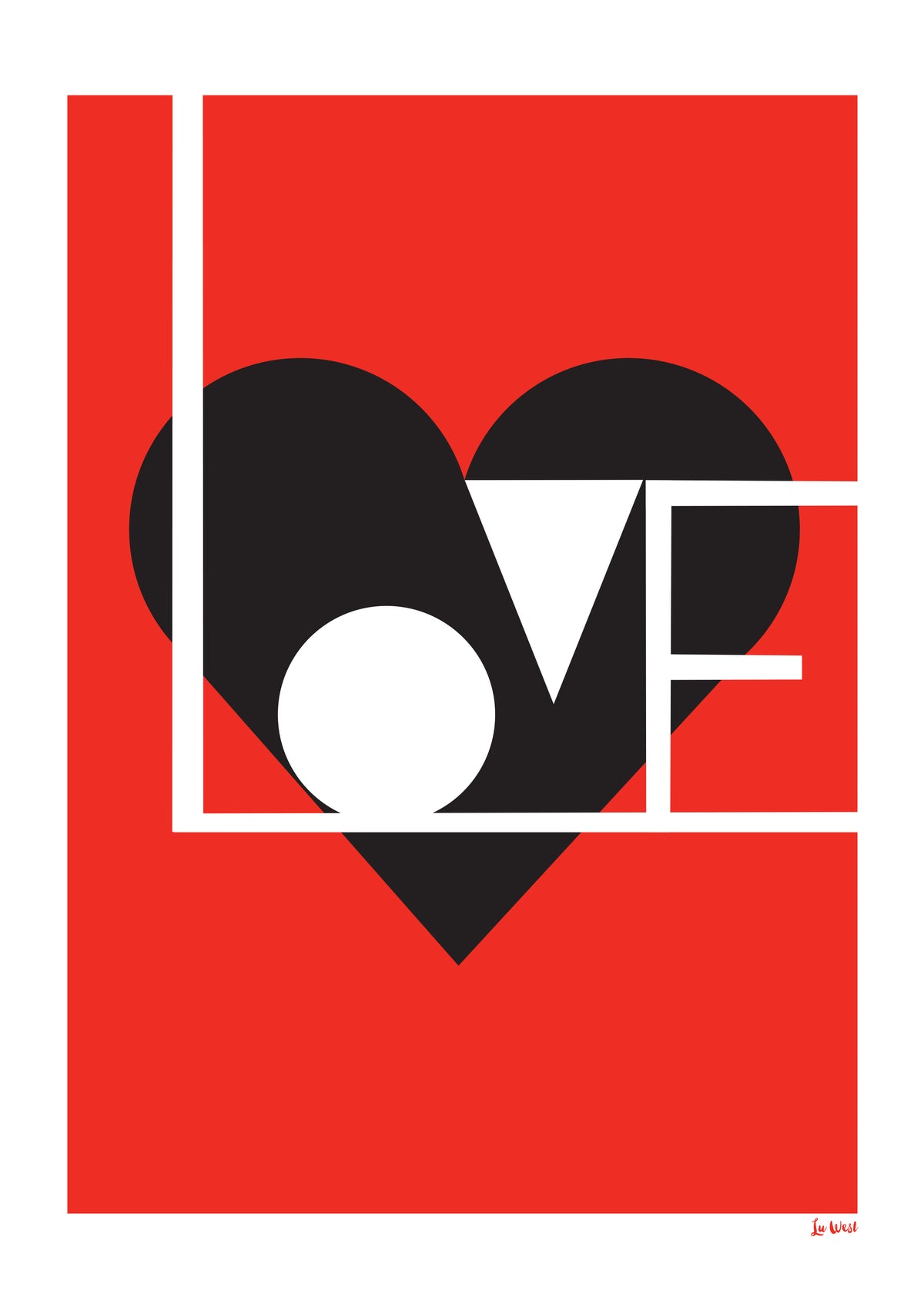 Love print (red) - framing available