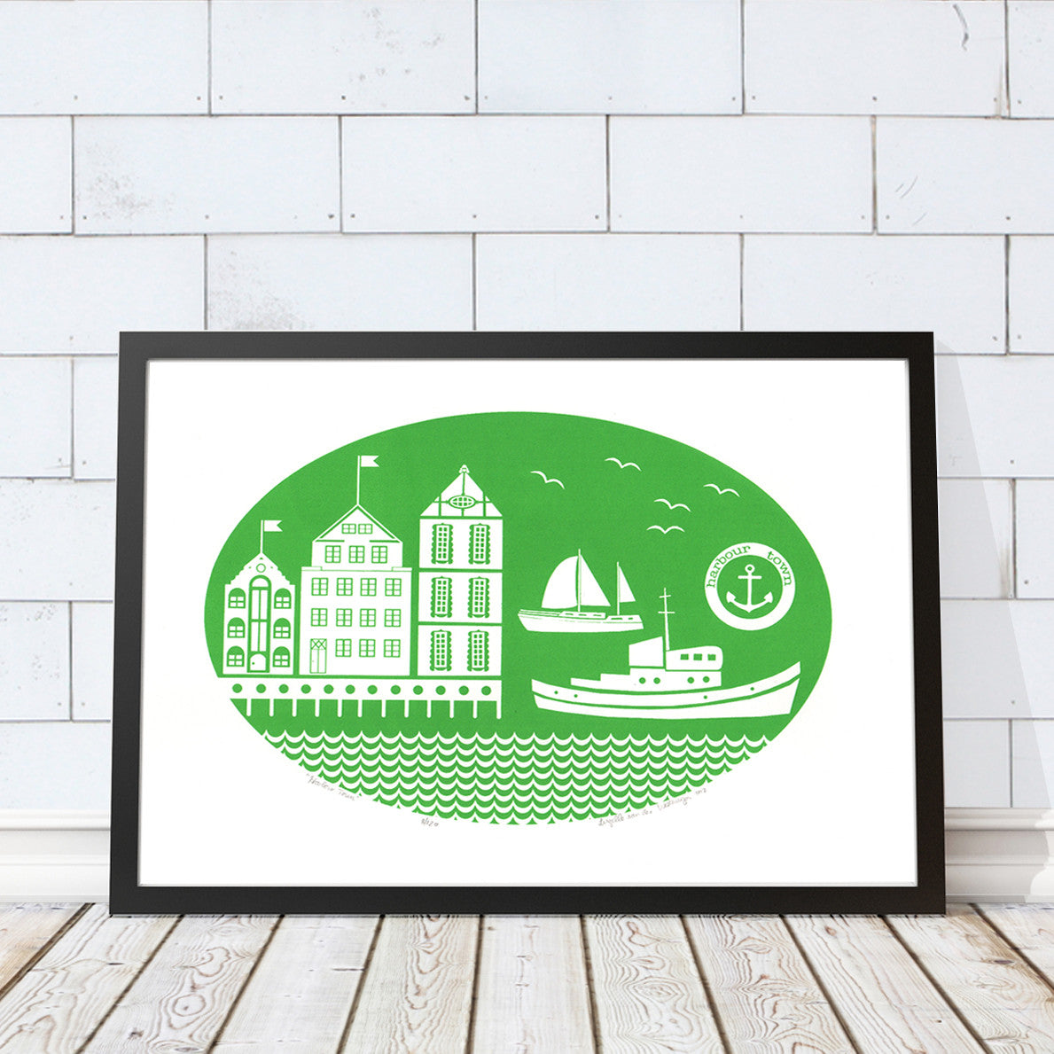 Harbour Town print (jade)