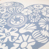 Botanical heart shaped print in pretty pastel serenity blue in a simple Scandinavian style. Inspired by the indigenous Fynbos flowers of South Africa.