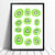 Vibrant Kiwifruit pattern print in Pantone's Colour of the Year 2017, Greenery. This zesty Scandinavian style fruit print will bring a fresh vibe to your home.
