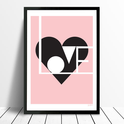 Love print (rose blush) - framing available
