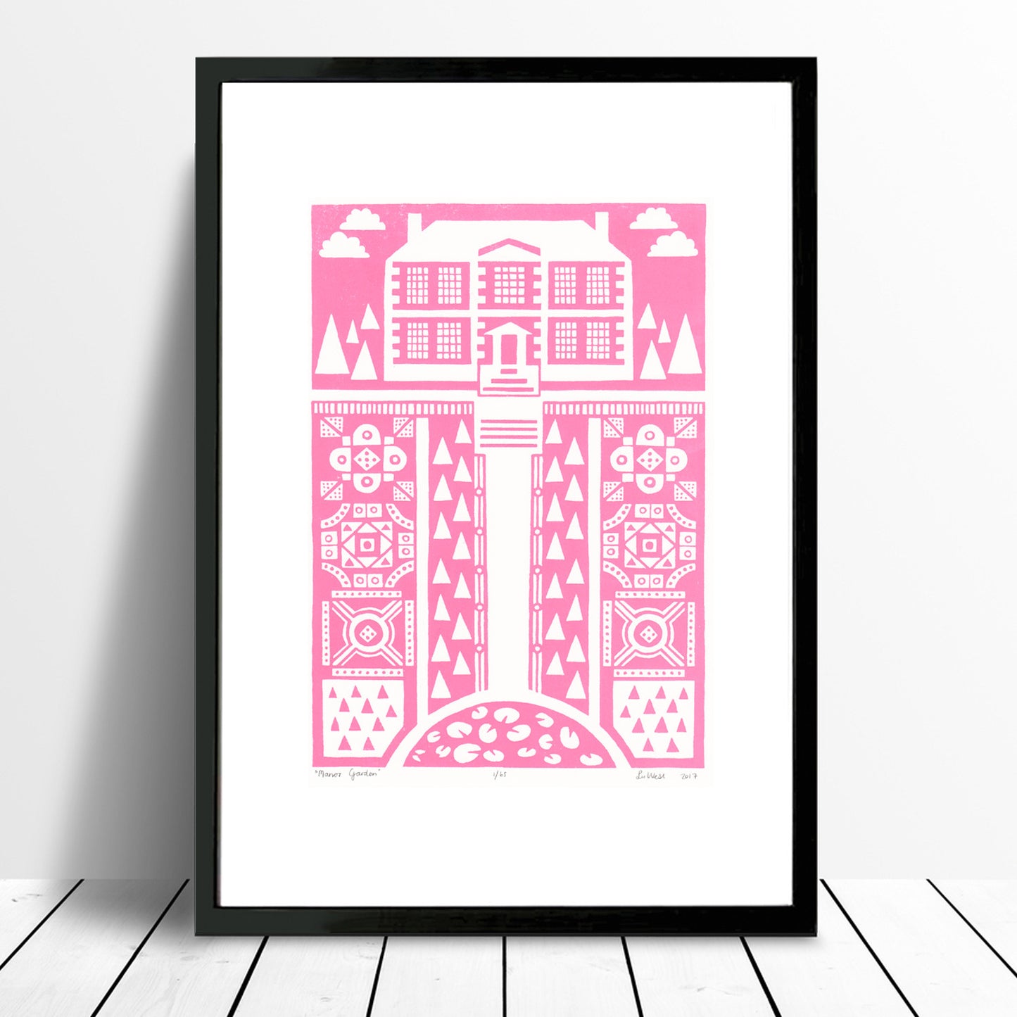 Manor Garden Screen Print in English Rose