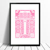Manor Garden Screen Print in English Rose