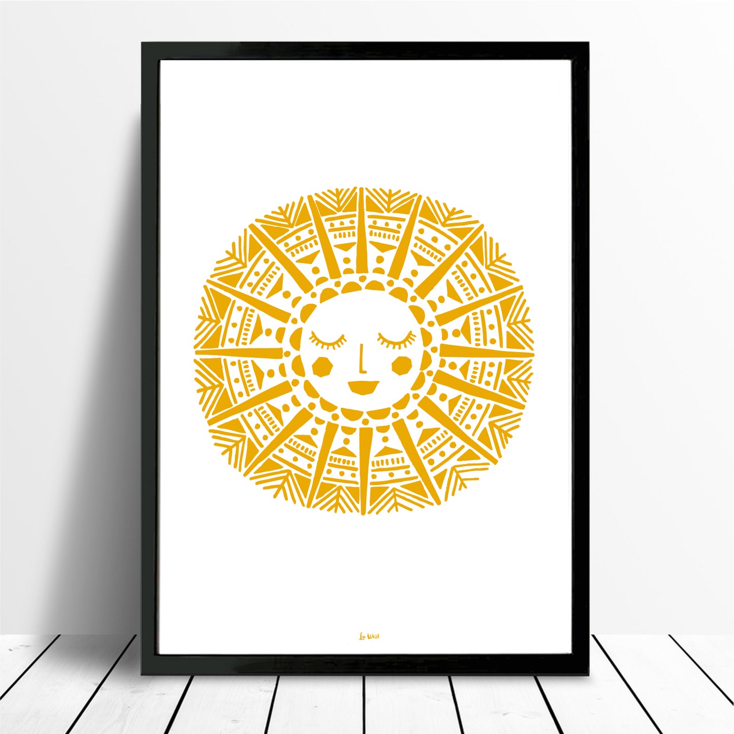 Maya Sun Giclee Print in Yellow Ochre