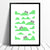 Mountain Cycling Screen Print in Retro Mint