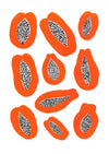 Papayas Screen Print in Burnt Orange