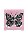 Graphic illustrated black butterfly with on trend pastel powder pink. The sugary hue of this limited edition art print will add romantic charm to your space.