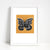 Graphic botanical butterfly print with rich and spicy saffron hue. Add a hit of statement golden yellow sunshine to your home with this limited edition artwork.