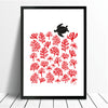 Sea Turtle Reef Giclee Print in Aurora Red