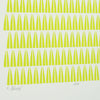 Scandinavian style graphic landscape print of a little sheep in a bright green grass meadow. A modern and playful addition to a well-designed baby nursery.
