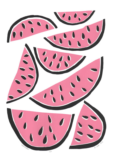 Watermelons Screen Print in Pink