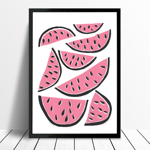 Watermelons Screen Print in Pink