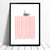 Nautical Scandinavian graphic print of a grey whale in an ocean of pastel pink rose blush waves.