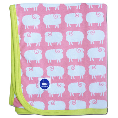 Sheep Baby Blanket Pink CLEARANCE