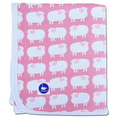 Sheep Baby Blanket Pink CLEARANCE